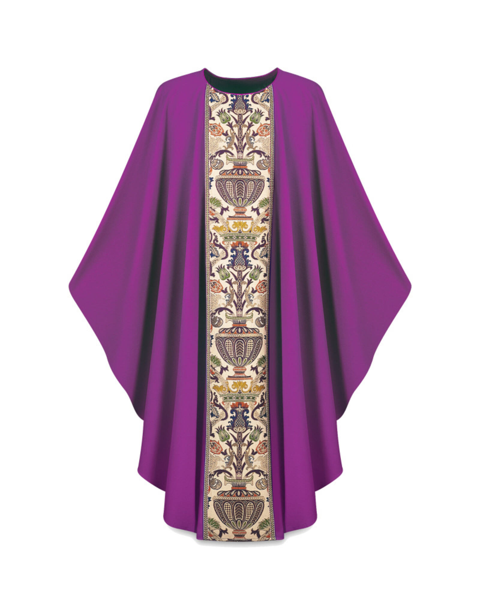 Slabbinck Chasuble -Dupion Fabric with Regina Orphrey