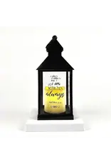 Swanson LED Candle Lantern, Black – “With You Always”