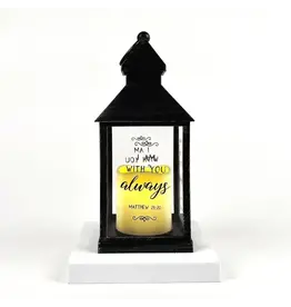 Swanson LED Candle Lantern, Black – “With You Always”