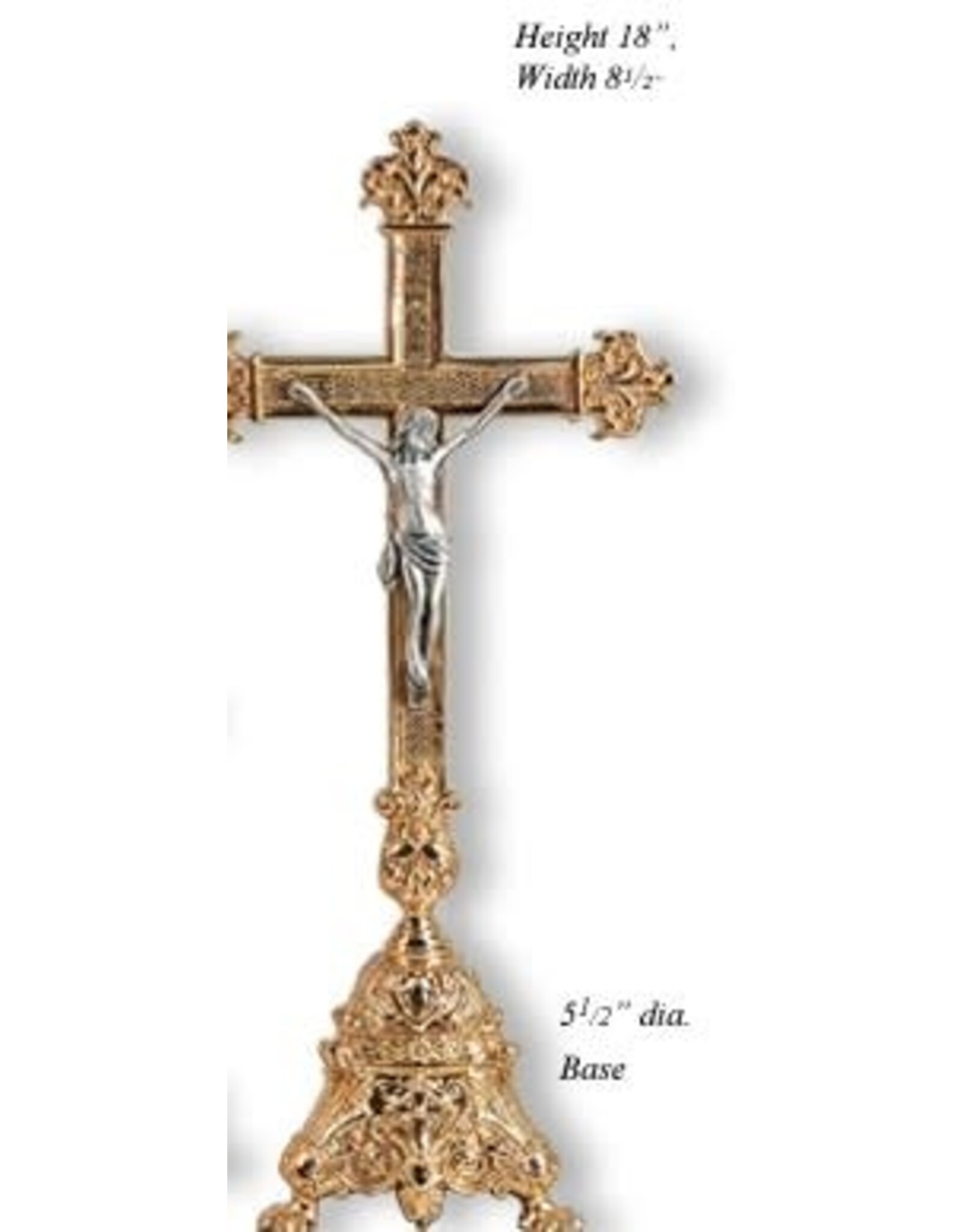 Regal Standing Crucifix 18" - Combination Finish