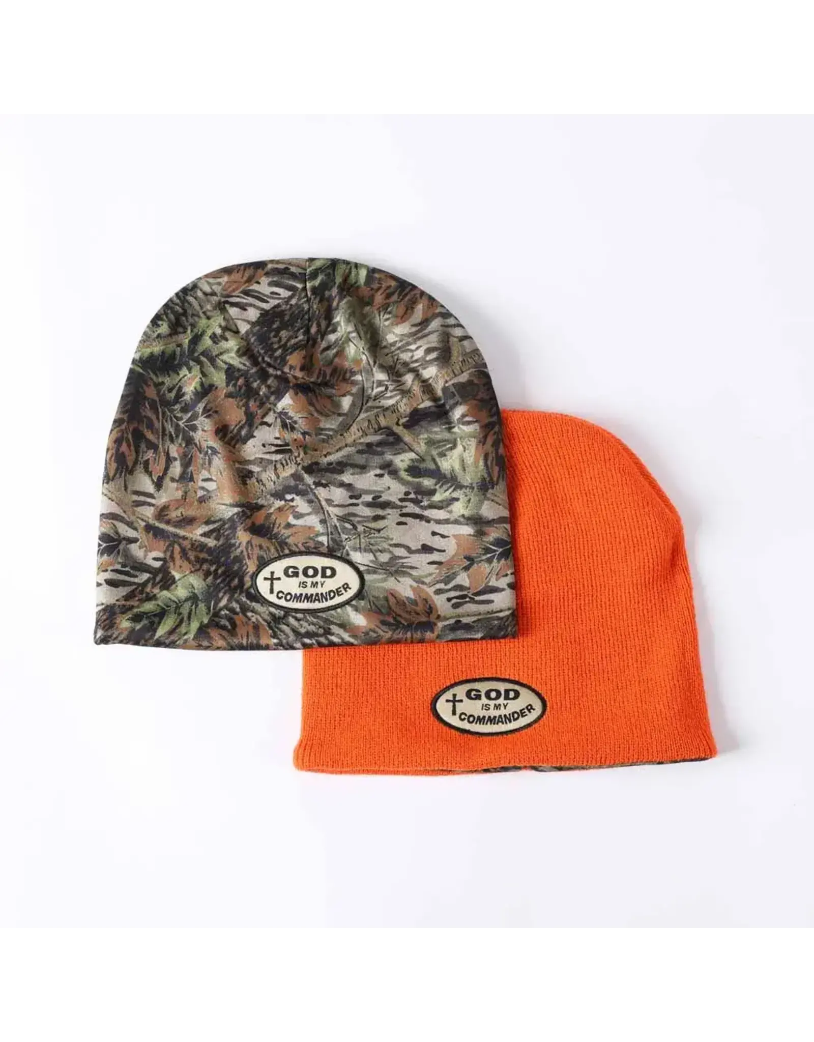 Swanson Beanie - Camo, God is My Commander (Reversible)