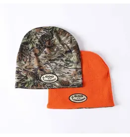 Swanson Beanie - Camo, God is My Commander (Reversible)