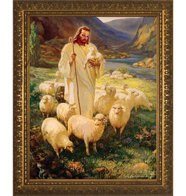 Nelson Art Good Shepherd Gold Framed Art Picture 11x14
