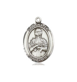 Bliss St. Kateri Medal, Sterling Silver