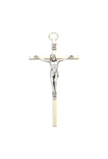 Hirten Gold Crucifix with Silver Corpus (5")