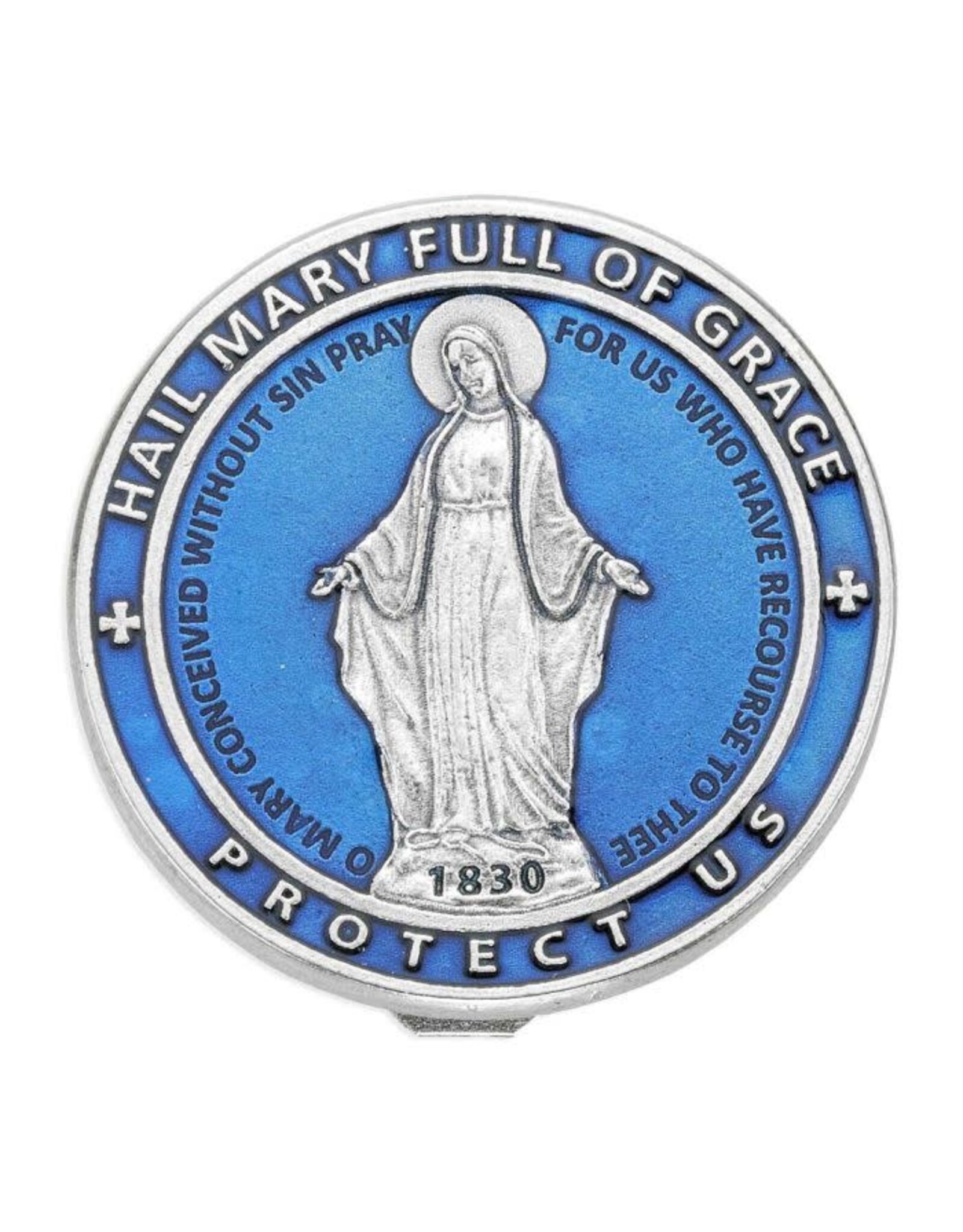 Hirten Visor Clip - Hail Mary, Blue Epoxy