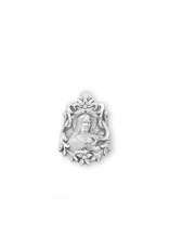 HMH St. Therese of Lisieux Medal - Floral, Sterling Silver, 18" Chain
