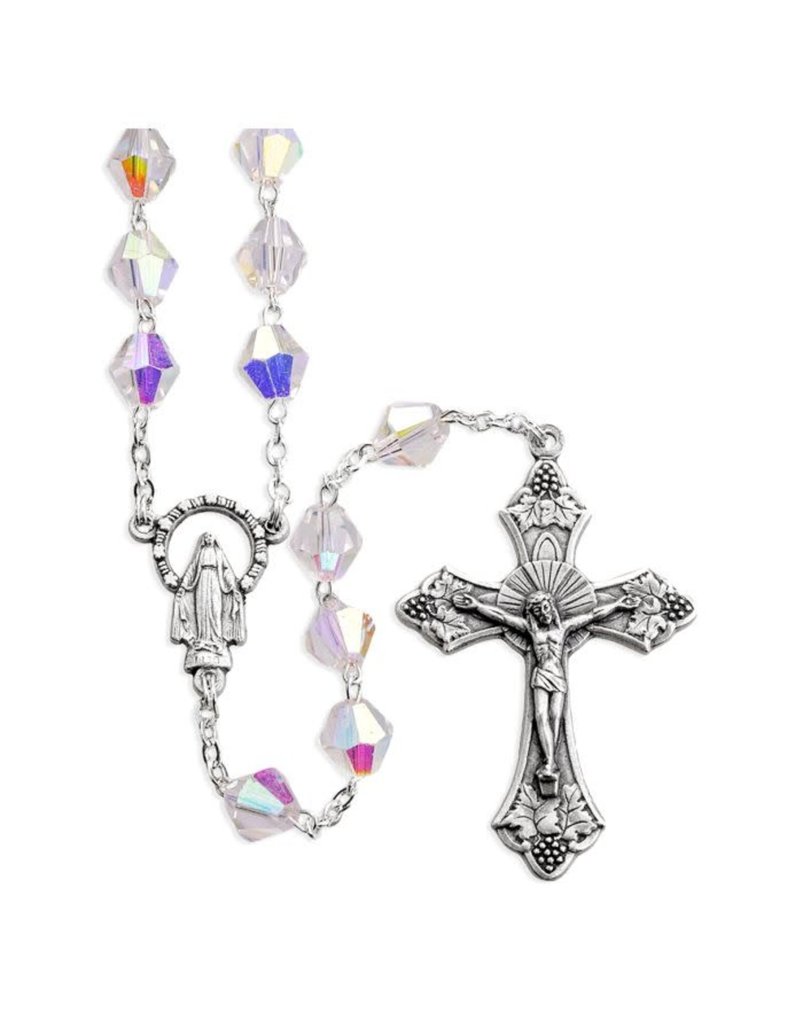Hirten Rosary - Crystal Aurora Borealis Beads