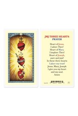 Hirten Holy Card, Laminated - JMJ Three Hearts