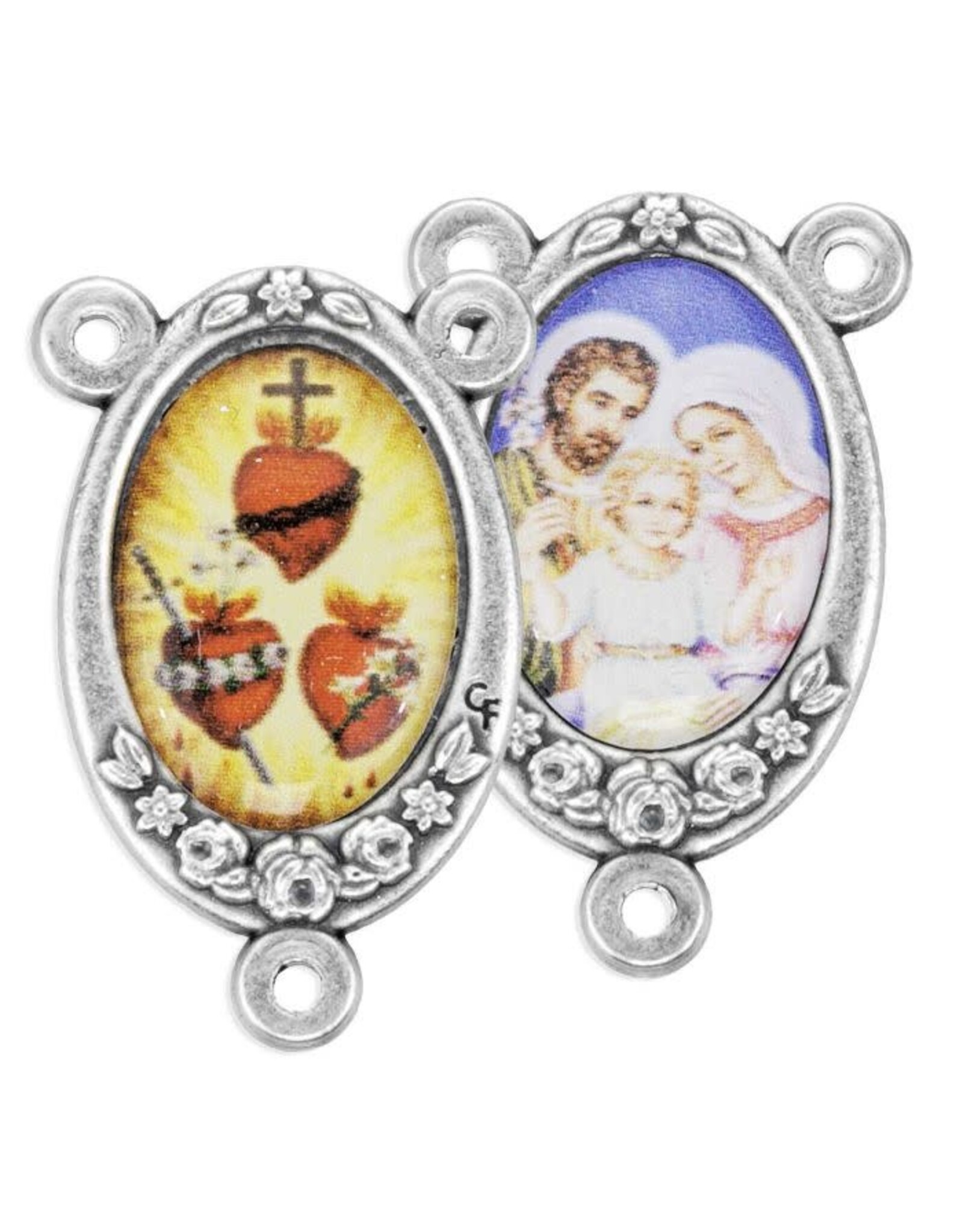 Hirten Rosary Centerpiece - Three Hearts