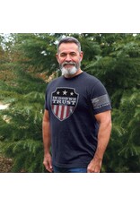 Hold Fast Adult Shirt - In God We Trust Shield