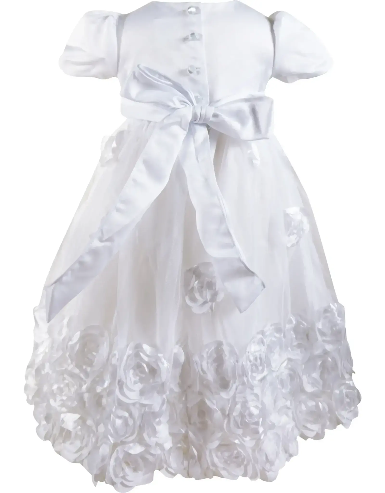Angeline Kids Baptism (Christening) Gown - Girl, Bow Dress with Bonnet