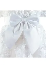 Angeline Kids Baptism (Christening) Gown - Girl, Lace Tulle Bow Dress with Bonnet