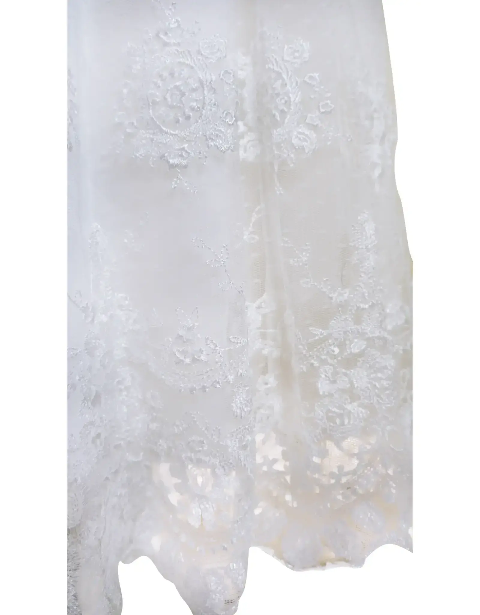 Angeline Kids Baptism (Christening) Gown - Girl, Flower Accent Bow Dress with Bonnet