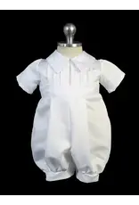Tip Top Kids Baptism (Christening) Set - Boy, Short Sleeved Romper with Hat