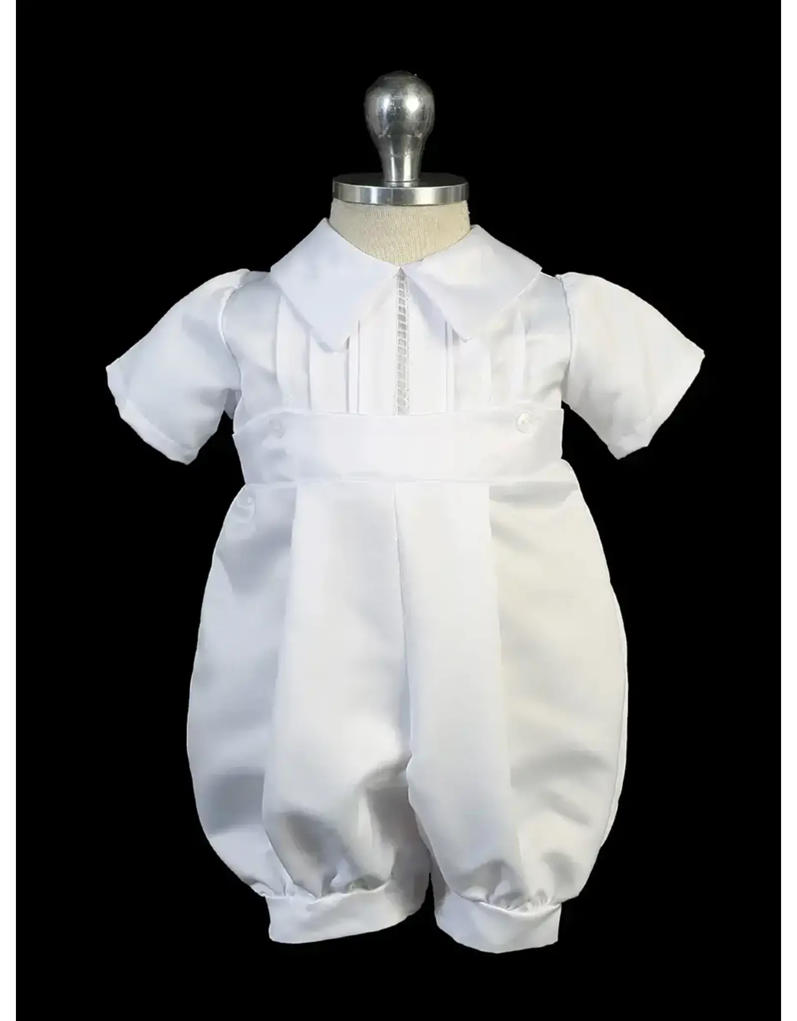 Tip Top Kids Baptism (Christening) Set - Boy, Short Sleeved Romper with Hat