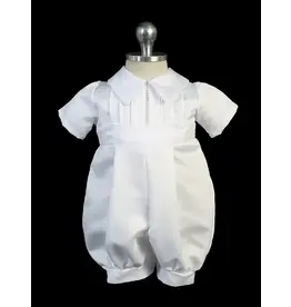 Tip Top Kids Baptism (Christening) Set - Boy, Short Sleeved Romper with Hat