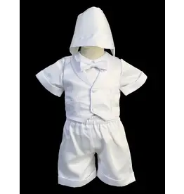 Tip Top Kids Baptism (Christening) Set - Boy, Shorts and Vest with Cross Embroidery