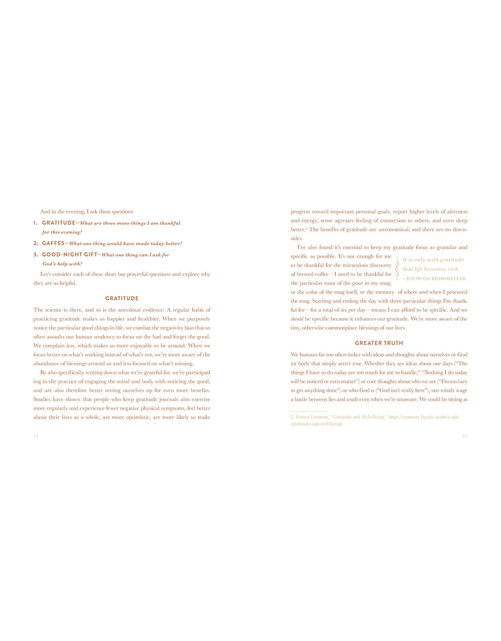 Harvest House First Light and Eventide: Daily Gratitude Journal