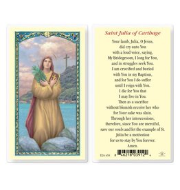 Hirten Holy Card, Laminated - St. Julia