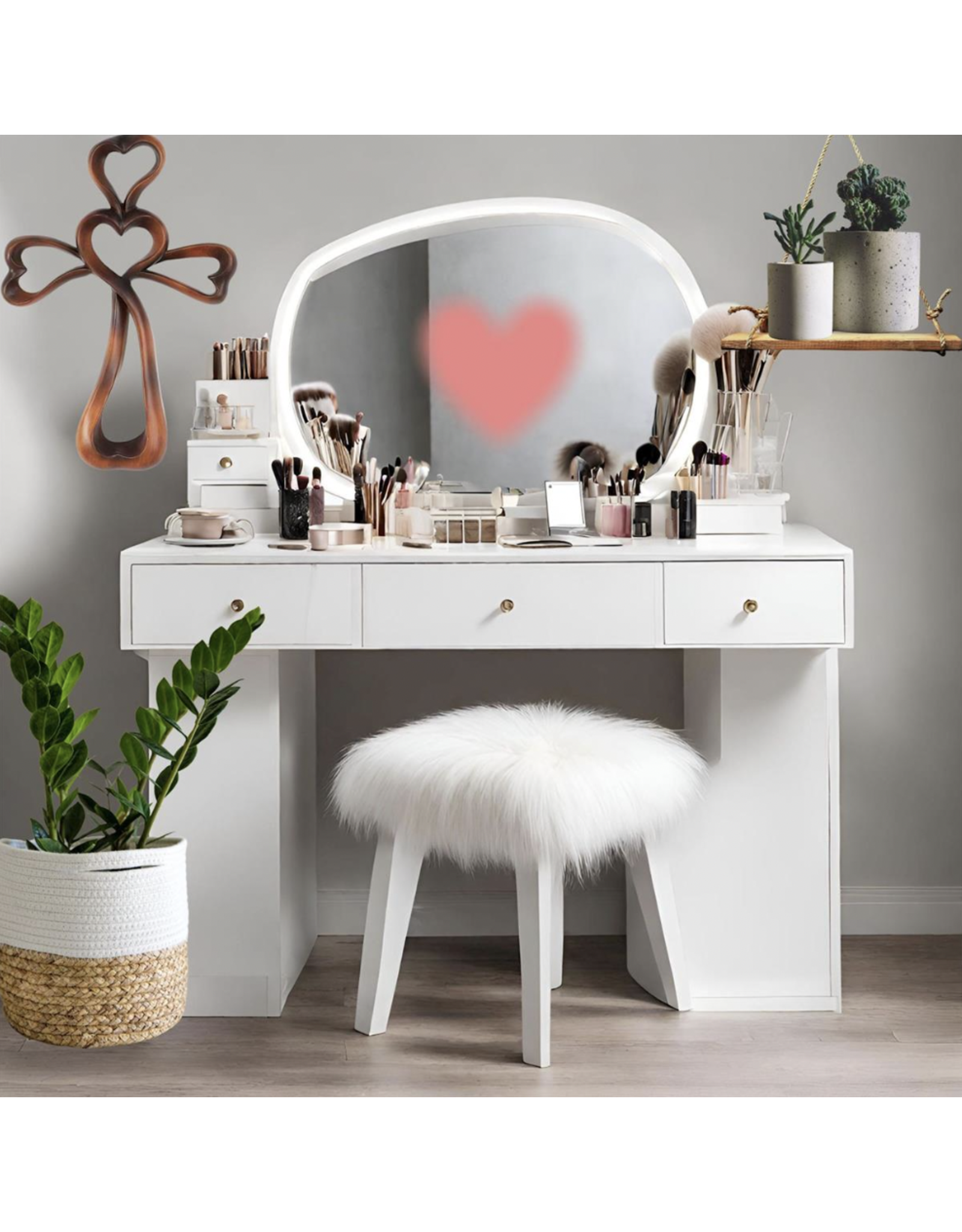 Dicksons Eternal Love Brown Heart Shape Wall Cross