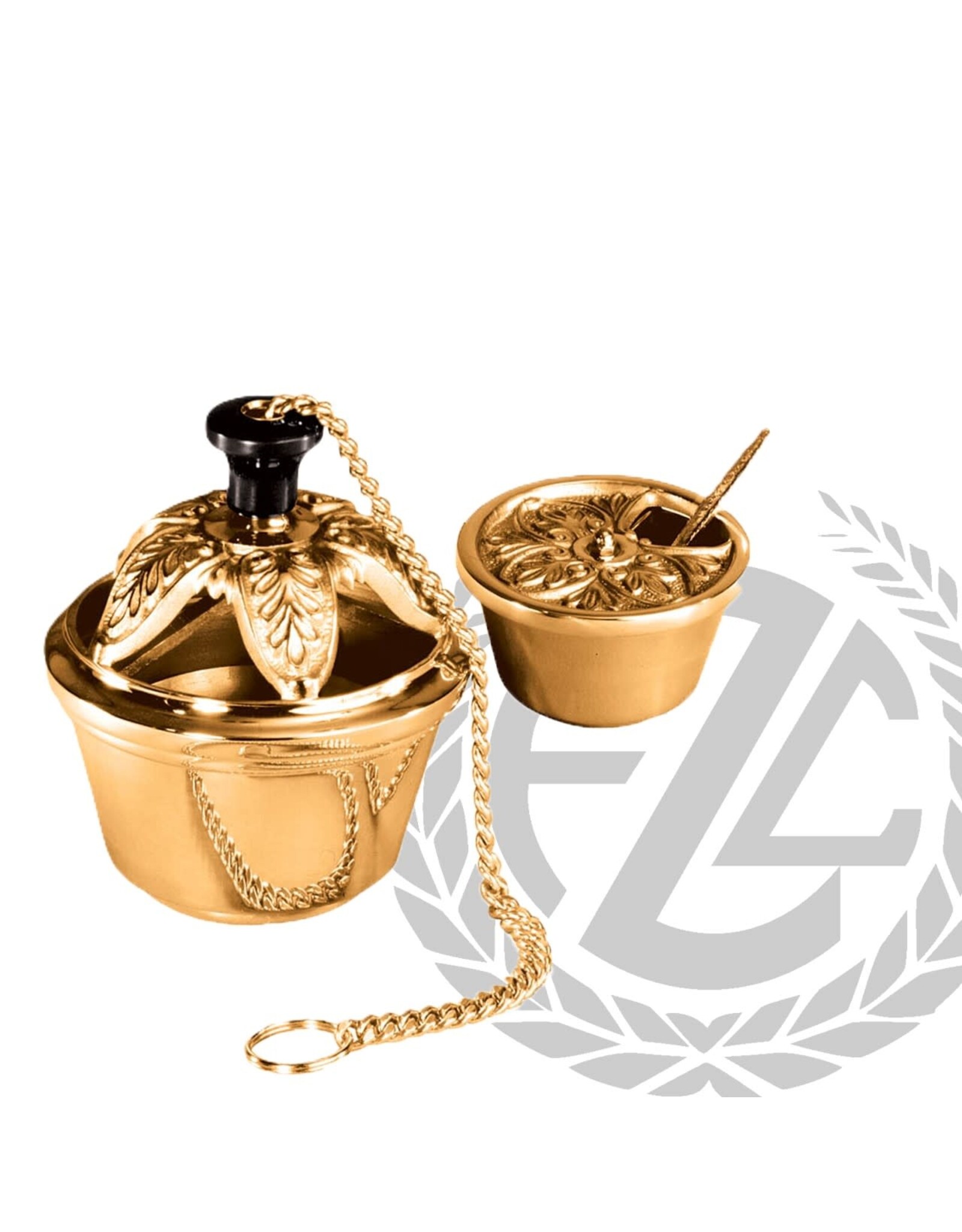 Ziegler Censer & Boat with Spoon - Brass, High Polish