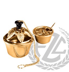 Ziegler Censer & Boat with Spoon - Brass, High Polish
