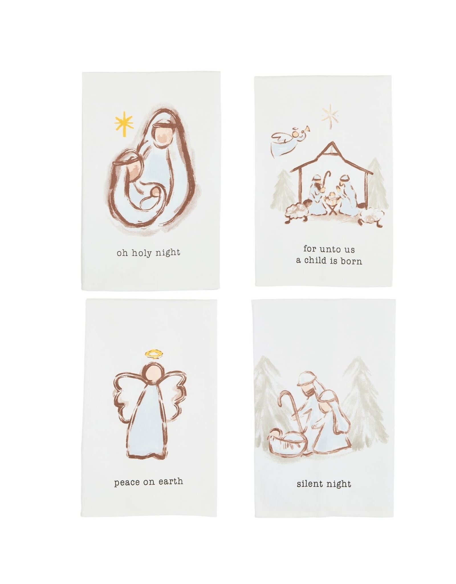Mud Pie Nativity Tea Towel