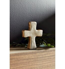 Mud Pie Gold Concrete Cross