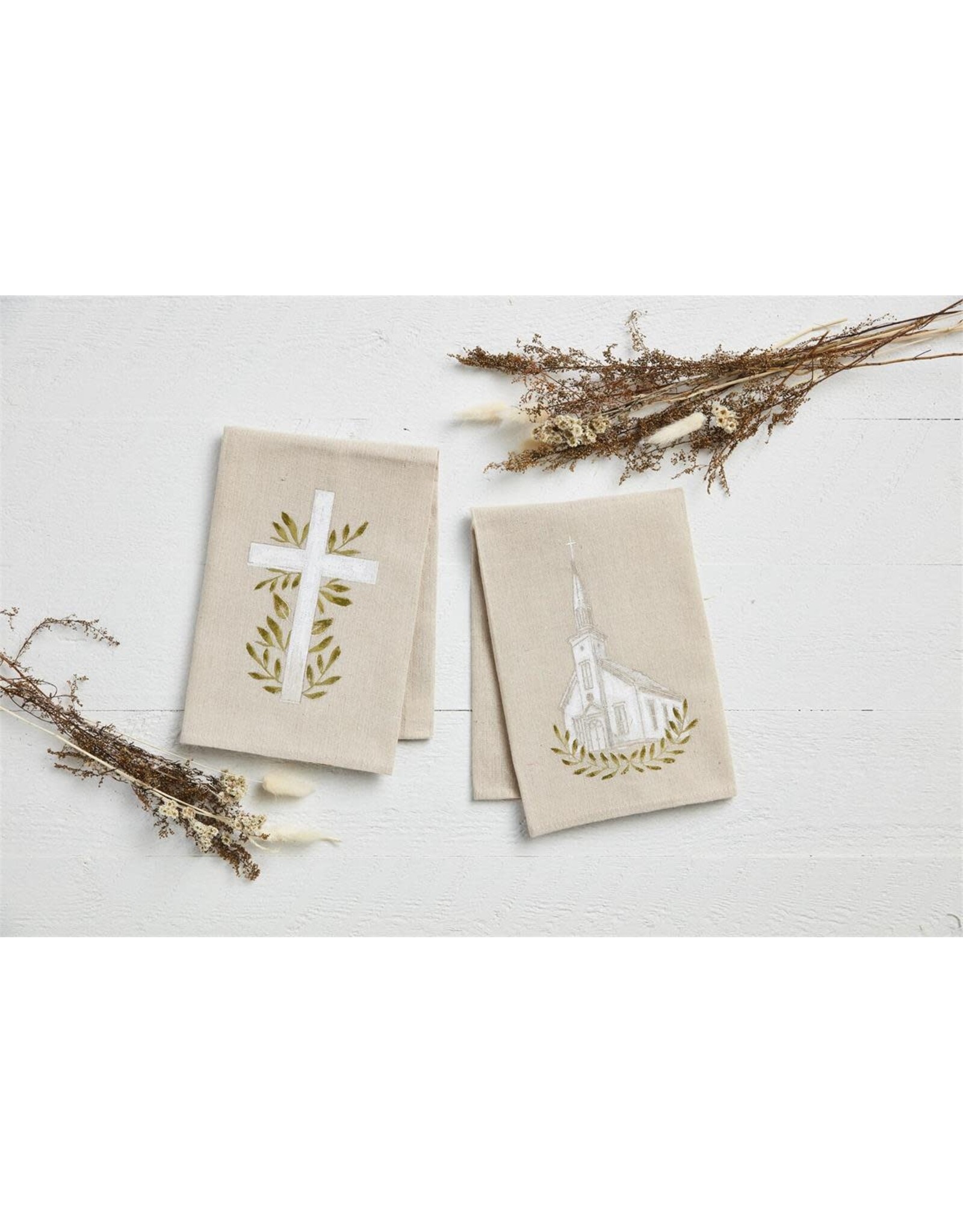 Mud Pie Tea Towel - Cross