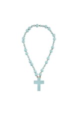 Mud Pie Wooden Wall Cross Blessing Beads (23")