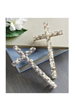 Mud Pie Wood & Wire Pearl Cross