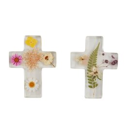 Mud Pie Dried Flower Cross,