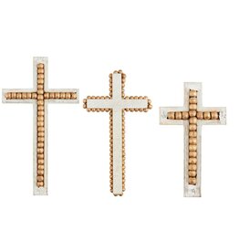 Mud Pie Gold Bead Cross,