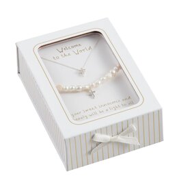 Mud Pie Welcome to the World Bracelet/Necklace Set