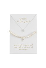 Mud Pie Welcome to the World Bracelet/Necklace Set