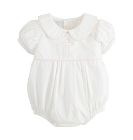 Mud Pie Baptism (Christening) Romper, Cross Poplin Bubble -