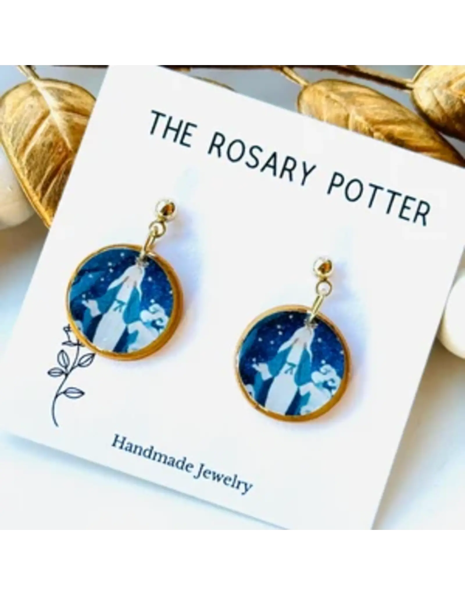 The Rosary Potter Earrings - Stella Maris, Handmade