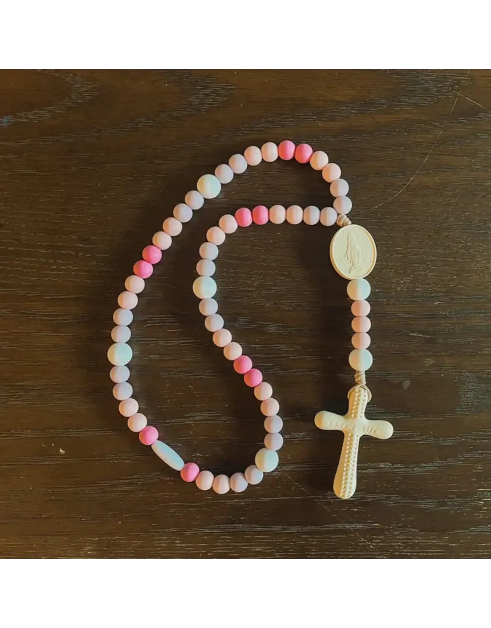 Chews Life Silicone Rosary - Little Flower