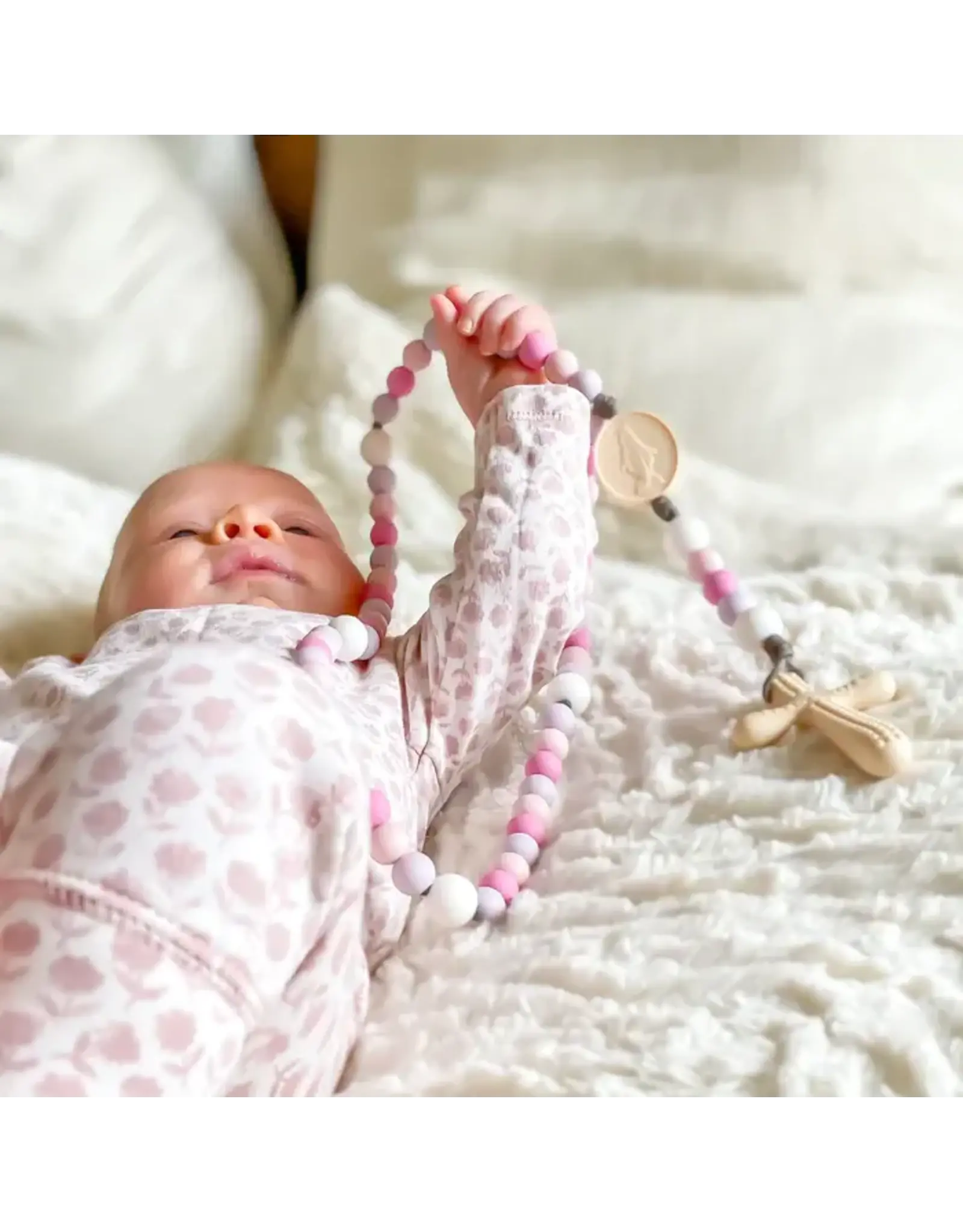 Chews Life Silicone Rosary - Little Flower