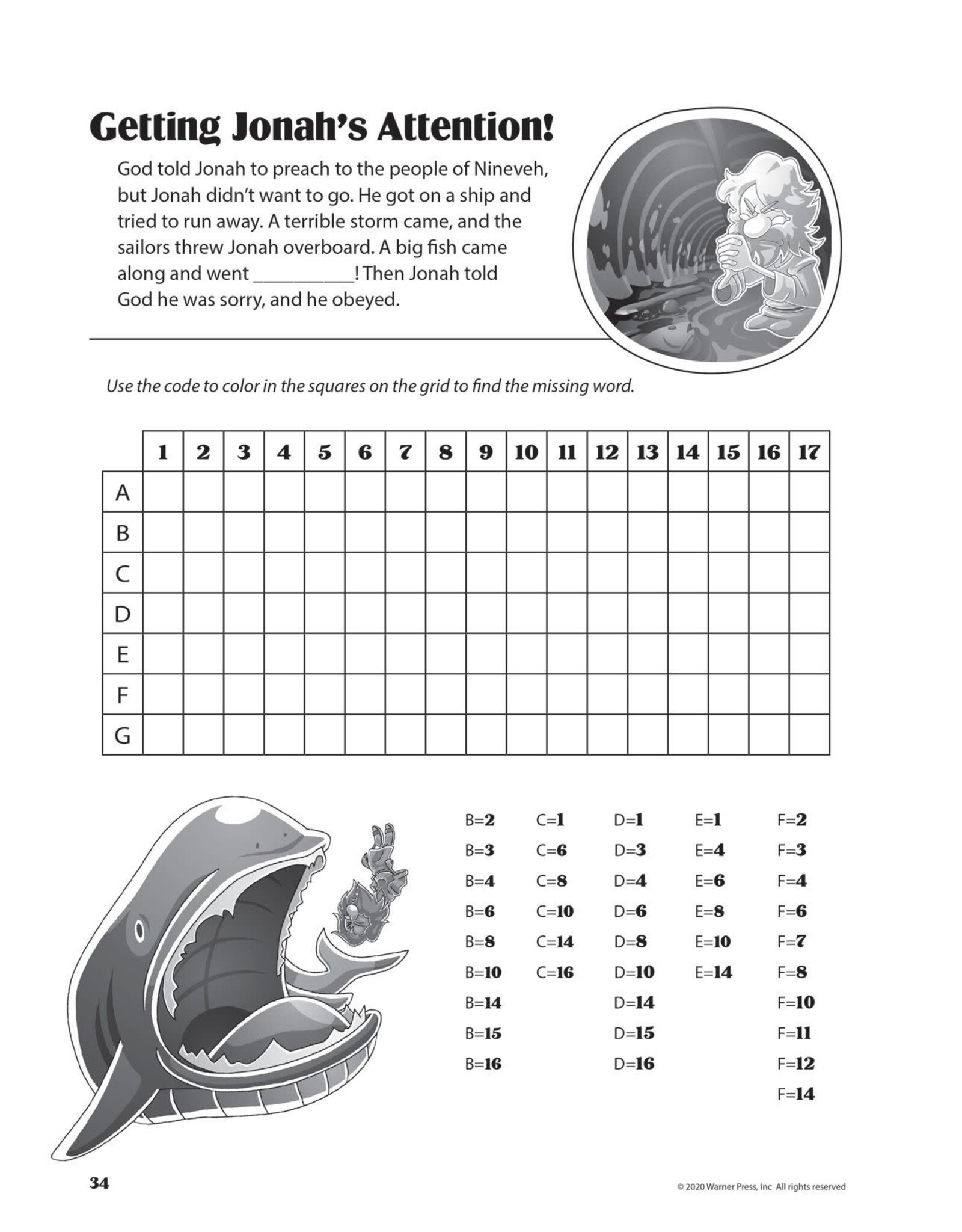 Warner Press Old Testament Bible Activity Book - Classroom Resource
