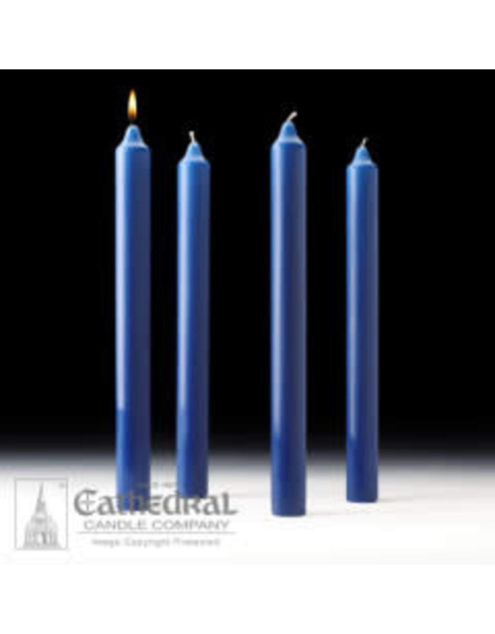 Cathedral Candle 51% Beeswax Advent Candles 1.5x16 (4 Sarum Blue)