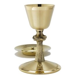 Alviti Creations Chalice, Gold Plated 9" Ht, 14oz, Gallian Symbol