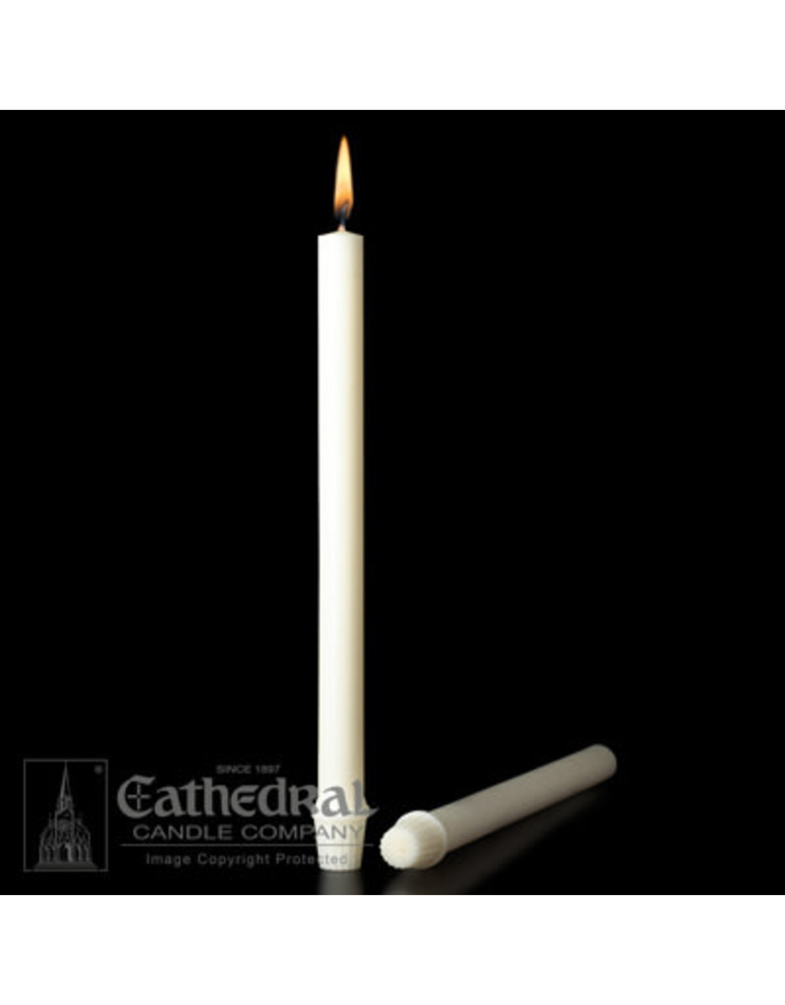 Cathedral Candle 100% Beeswax Altar Candles 1.25"x17" SFE (12)