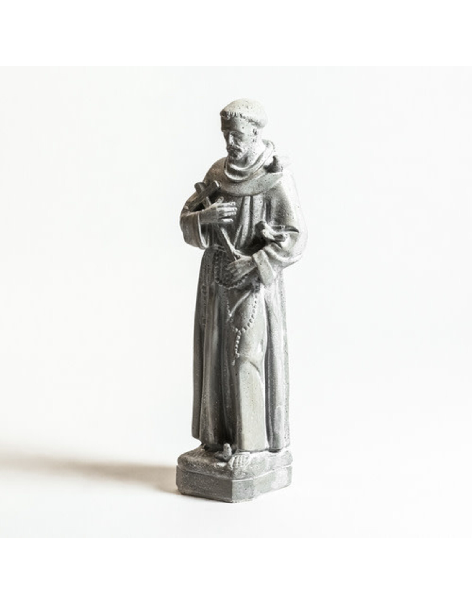 Orlandi St. Francis of Assisi Outdoor Statue - Fiber Stone, Cathedral Finish (25")