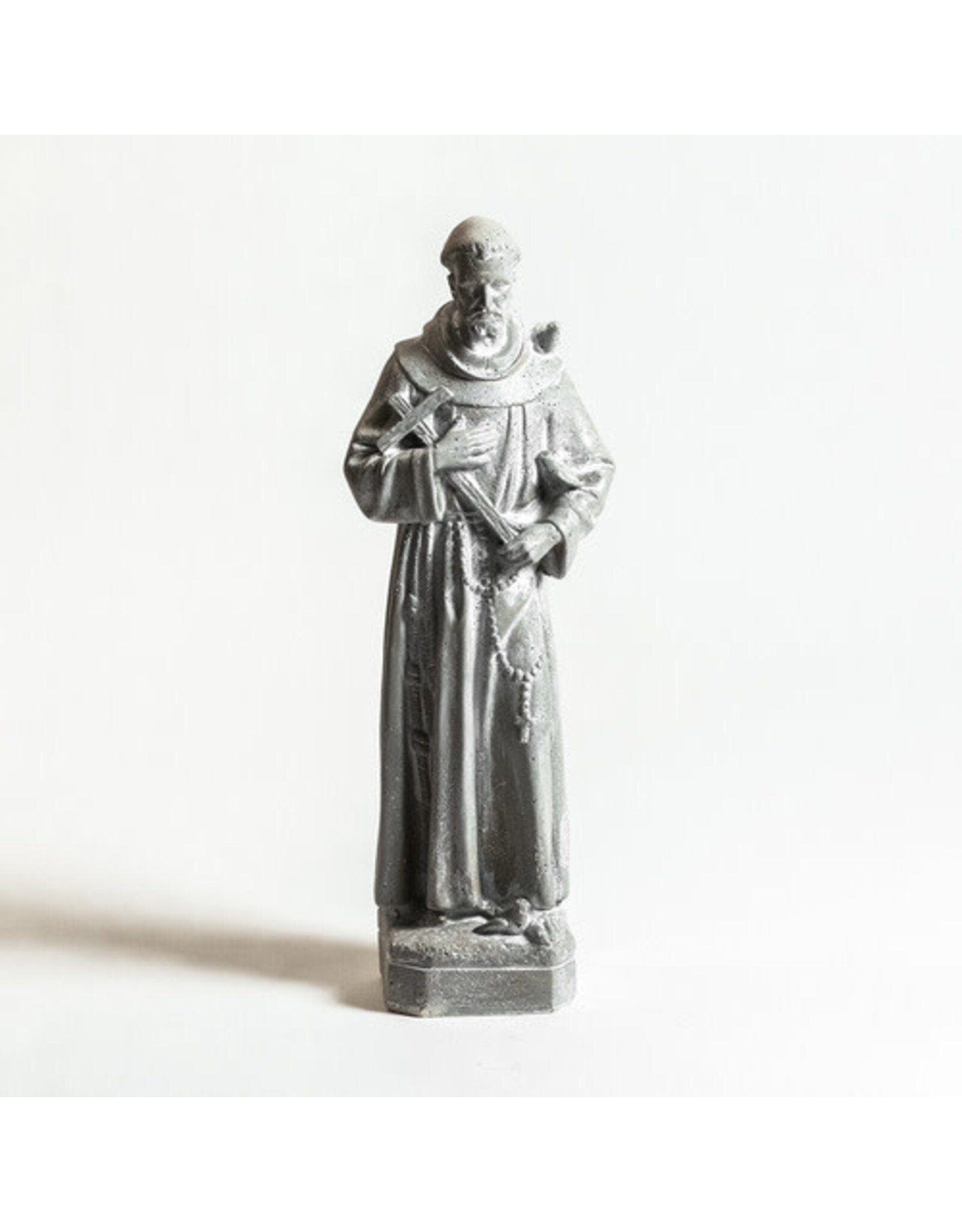 Orlandi St. Francis of Assisi Outdoor Statue - Fiber Stone, Cathedral Finish (25")