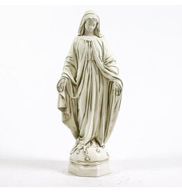 Orlandi Our Lady of Grace Outdoor Statue - Fiberglass, Antique Stone Finish (26")