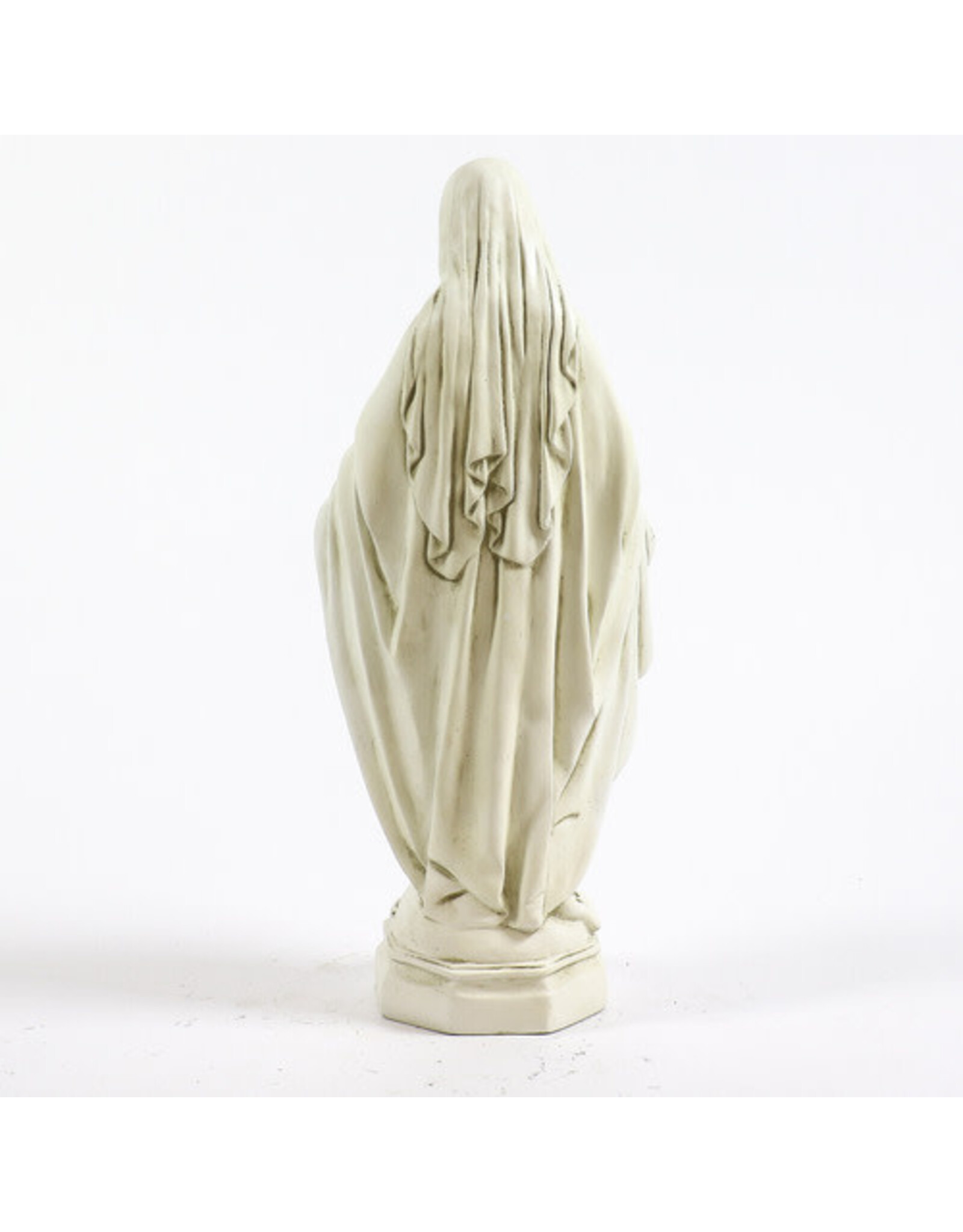 Orlandi Our Lady of Grace Outdoor Statue - Fiberglass, Antique Stone Finish (26")