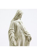 Orlandi Our Lady of Grace Outdoor Statue - Fiberglass, Antique Stone Finish (26")