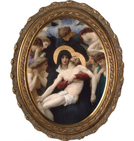 Nelson Art La Pieta Oval Framed Canvas Picture 12x16